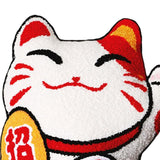 Maxbell Embroidered Cushion Case Farmhouse Holiday Happy New Year Throw Pillow Cover Cat 42x35cm