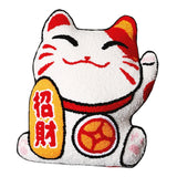 Maxbell Embroidered Cushion Case Farmhouse Holiday Happy New Year Throw Pillow Cover Cat 42x35cm