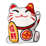 Maxbell Embroidered Cushion Case Farmhouse Holiday Happy New Year Throw Pillow Cover Cat 42x35cm