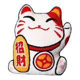 Maxbell Embroidered Cushion Case Farmhouse Holiday Happy New Year Throw Pillow Cover Cat 42x35cm