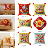 Maxbell Chinese New Year Rabbit Pillow Cover for Spring Festival Decoration Style A