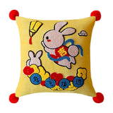 Maxbell Chinese New Year Rabbit Pillow Cover for Spring Festival Decoration Style B