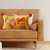 Maxbell Chinese New Year Rabbit Pillow Cover for Spring Festival Decoration Style C