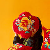 Maxbell Chinese New Year Rabbit Pillow Cover for Spring Festival Decoration Style D