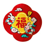 Maxbell Chinese New Year Rabbit Pillow Cover for Spring Festival Decoration Style D