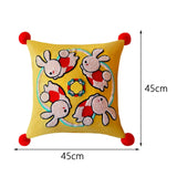 Maxbell Chinese New Year Rabbit Pillow Cover for Spring Festival Decoration Style E