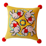 Maxbell Chinese New Year Rabbit Pillow Cover for Spring Festival Decoration Style E