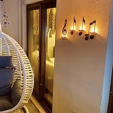 Maxbell 4 Pieces Candle Sconces Wall Candle Holder for Porch Living Room Ornament