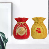 Maxbell Flower Vase Bouquet Holder Artwork Blessing Bag Shape Statue for Tabletop Aureate