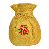 Maxbell Flower Vase Bouquet Holder Artwork Blessing Bag Shape Statue for Tabletop Aureate