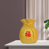 Maxbell Flower Vase Bouquet Holder Artwork Blessing Bag Shape Statue for Tabletop Aureate