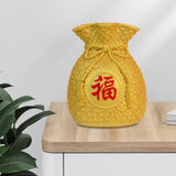 Maxbell Flower Vase Bouquet Holder Artwork Blessing Bag Shape Statue for Tabletop Aureate