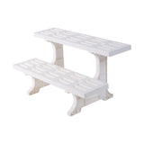 Maxbell Indoor Outdoor Planter Rack Flower Pot Yard Decor White Planter Stand