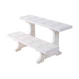 Maxbell Indoor Outdoor Planter Rack Flower Pot Yard Decor White Planter Stand