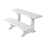 Maxbell Indoor Outdoor Planter Rack Flower Pot Yard Decor White Planter Stand