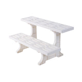 Maxbell Indoor Outdoor Planter Rack Flower Pot Yard Decor White Planter Stand