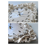 Maxbell European Decorative Wall Clock Hanging for Loft Bathroom Kitchen Island Home Rose Aureate