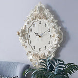 Maxbell European Decorative Wall Clock Hanging for Loft Bathroom Kitchen Island Home Rose Aureate