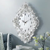 Maxbell European Decorative Wall Clock Hanging for Loft Bathroom Kitchen Island Home Rose Aureate