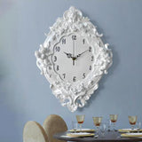 Maxbell European Decorative Wall Clock Hanging for Loft Bathroom Kitchen Island Home Rose Aureate