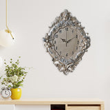 Maxbell European Decorative Wall Clock Hanging for Loft Bathroom Kitchen Island Home Rose Aureate