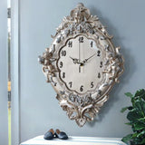 Maxbell European Decorative Wall Clock Hanging for Loft Bathroom Kitchen Island Home Rose Aureate