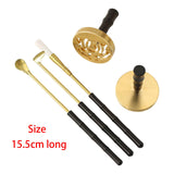 Maxbell 5 Pieces Brass Incense Tool Set Incense Making Kit Shovel Spoon Brush