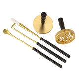 Maxbell 5 Pieces Brass Incense Tool Set Incense Making Kit Shovel Spoon Brush