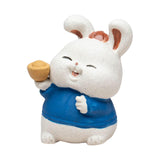 Maxbell Bunny Sculpture Ornament Car Dashboard Desk Mini Rabbit Statues Figurines Blue