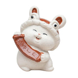 Maxbell Bunny Sculpture Ornament Car Dashboard Desk Mini Rabbit Statues Figurines Red