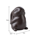 Maxbell Bunny Statue Animal Sculpture Decor Rabbit Figurine for Home Living Room Standing7cmx5cmx10cm