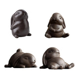 Maxbell Bunny Statue Animal Sculpture Decor Rabbit Figurine for Home Living Room Standing7cmx5cmx10cm