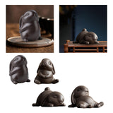 Maxbell Bunny Statue Animal Sculpture Decor Rabbit Figurine for Home Living Room Standing7cmx5cmx10cm