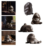 Maxbell Bunny Statue Animal Sculpture Decor Rabbit Figurine for Home Living Room Standing7cmx5cmx10cm