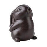 Maxbell Bunny Statue Animal Sculpture Decor Rabbit Figurine for Home Living Room Standing7cmx5cmx10cm