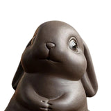Maxbell Bunny Statue Animal Sculpture Decor Rabbit Figurine for Home Living Room Sit 9cmx8.3cmx9.7cm