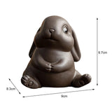 Maxbell Bunny Statue Animal Sculpture Decor Rabbit Figurine for Home Living Room Sit 9cmx8.3cmx9.7cm