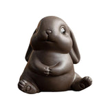 Maxbell Bunny Statue Animal Sculpture Decor Rabbit Figurine for Home Living Room Sit 9cmx8.3cmx9.7cm
