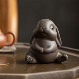 Maxbell Bunny Statue Animal Sculpture Decor Rabbit Figurine for Home Living Room Sit 9cmx8.3cmx9.7cm