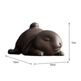 Maxbell Bunny Statue Animal Sculpture Decor Rabbit Figurine for Home Living Room Lying 10cmx10cmx7cm