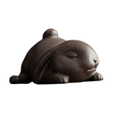 Maxbell Bunny Statue Animal Sculpture Decor Rabbit Figurine for Home Living Room Lying 10cmx10cmx7cm