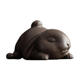 Maxbell Bunny Statue Animal Sculpture Decor Rabbit Figurine for Home Living Room Lying 10cmx10cmx7cm