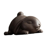 Maxbell Bunny Statue Animal Sculpture Decor Rabbit Figurine for Home Living Room Lying 10cmx10cmx7cm