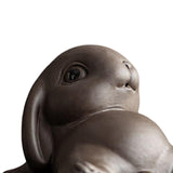 Maxbell Bunny Statue Animal Sculpture Decor Rabbit Figurine for Home Living Room Lie Down7cmx5cmx10cm