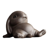 Maxbell Bunny Statue Animal Sculpture Decor Rabbit Figurine for Home Living Room Lie Down7cmx5cmx10cm