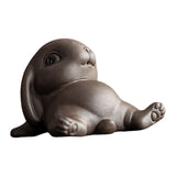 Maxbell Bunny Statue Animal Sculpture Decor Rabbit Figurine for Home Living Room Lie Down7cmx5cmx10cm