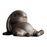 Maxbell Bunny Statue Animal Sculpture Decor Rabbit Figurine for Home Living Room Lie Down7cmx5cmx10cm