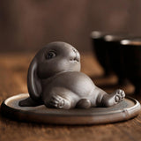 Maxbell Bunny Statue Animal Sculpture Decor Rabbit Figurine for Home Living Room Lie Down7cmx5cmx10cm