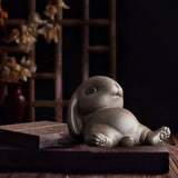 Maxbell Bunny Statue Animal Sculpture Decor Rabbit Figurine for Home Living Room Lie Down7cmx5cmx10cm