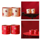 Maxbell 2x Chinese New Year Flower Vase Flowerpot Entryway Holiday Home Storage Box Aureate